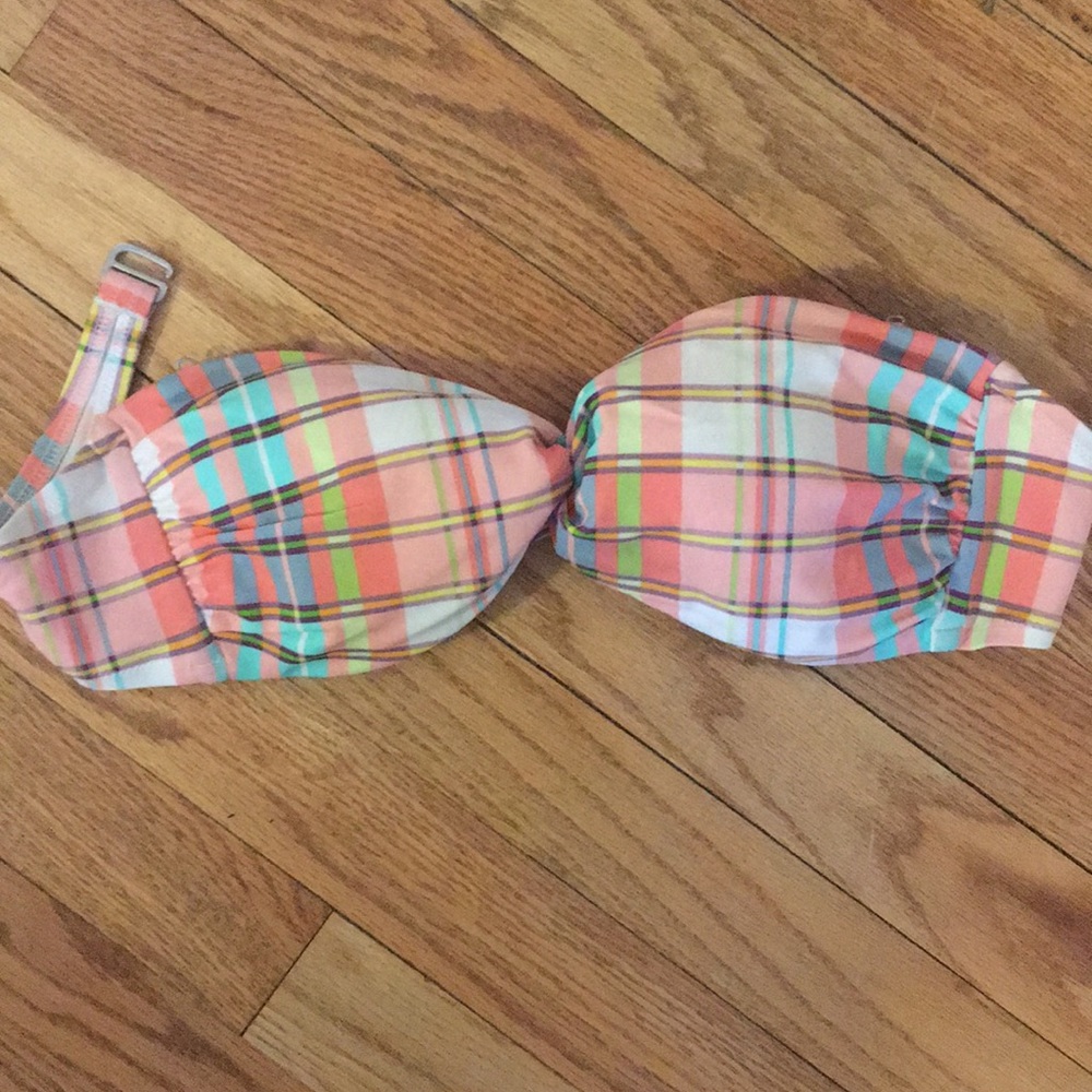 Victoria secret plaid tube top bathing suit